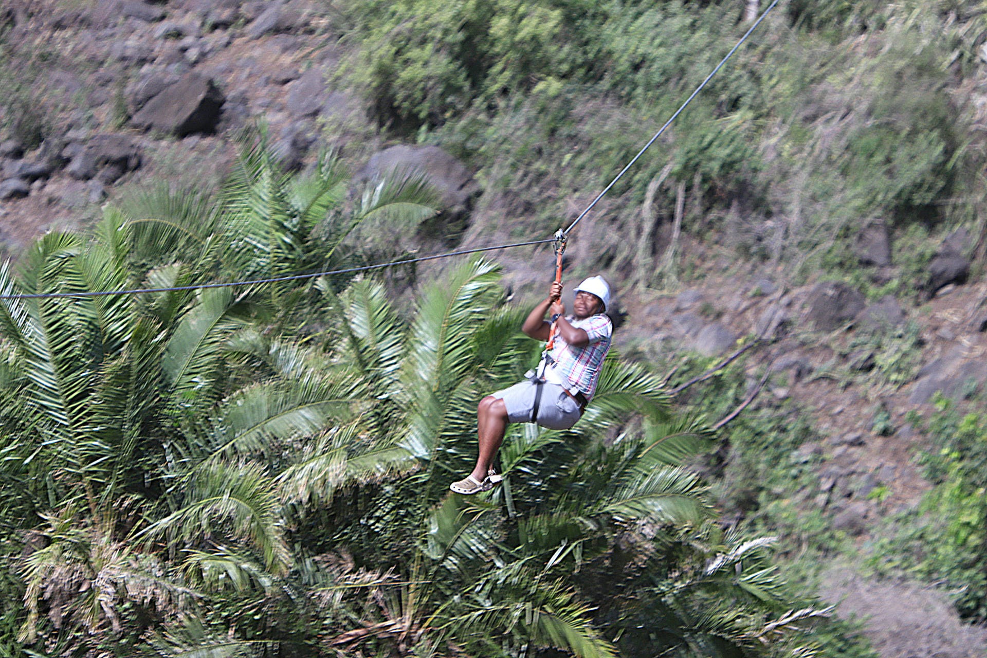 Mit der Tanzip Zipline durch die Bäume fliegen