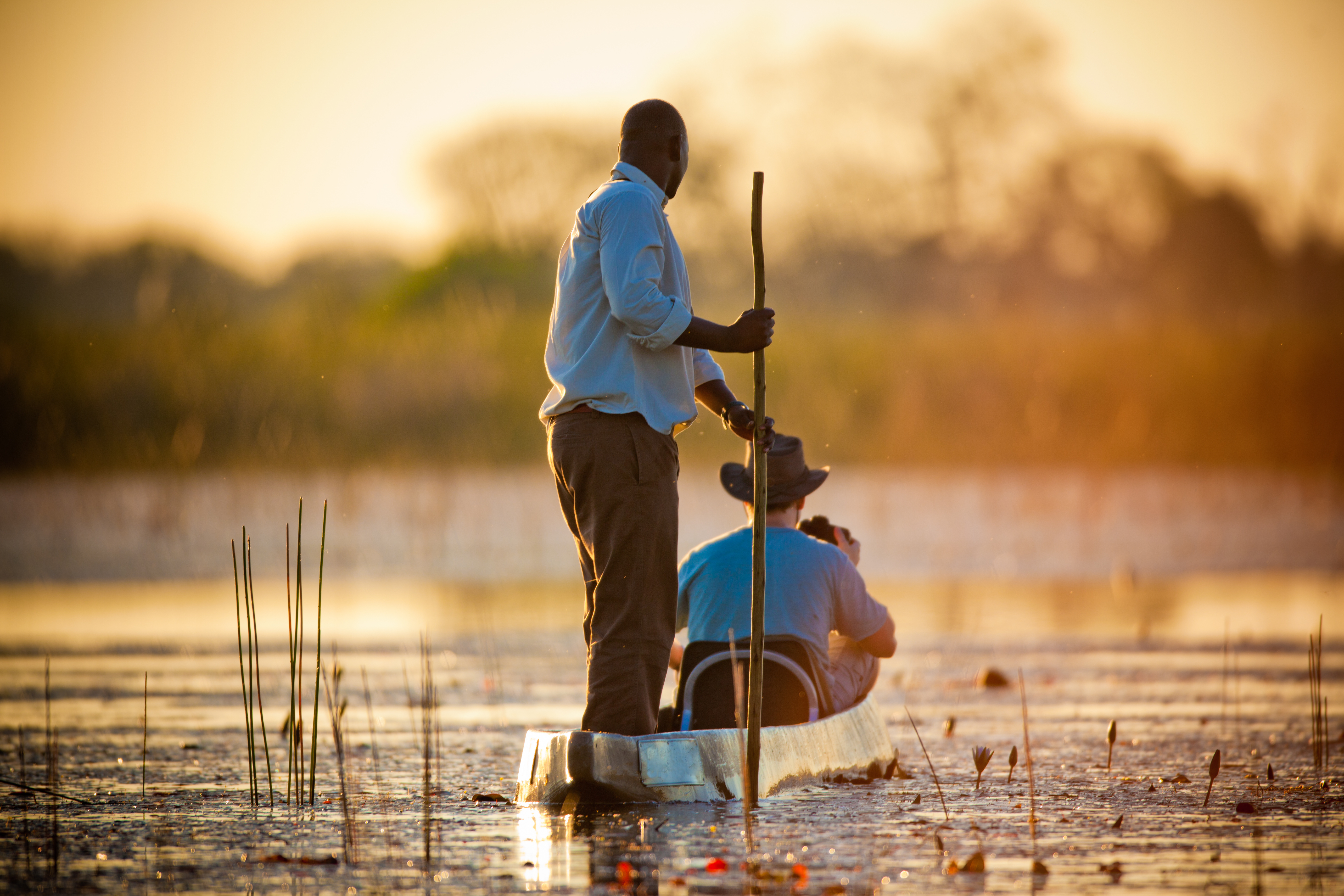 Wasserlandschaft im Okavango Delta