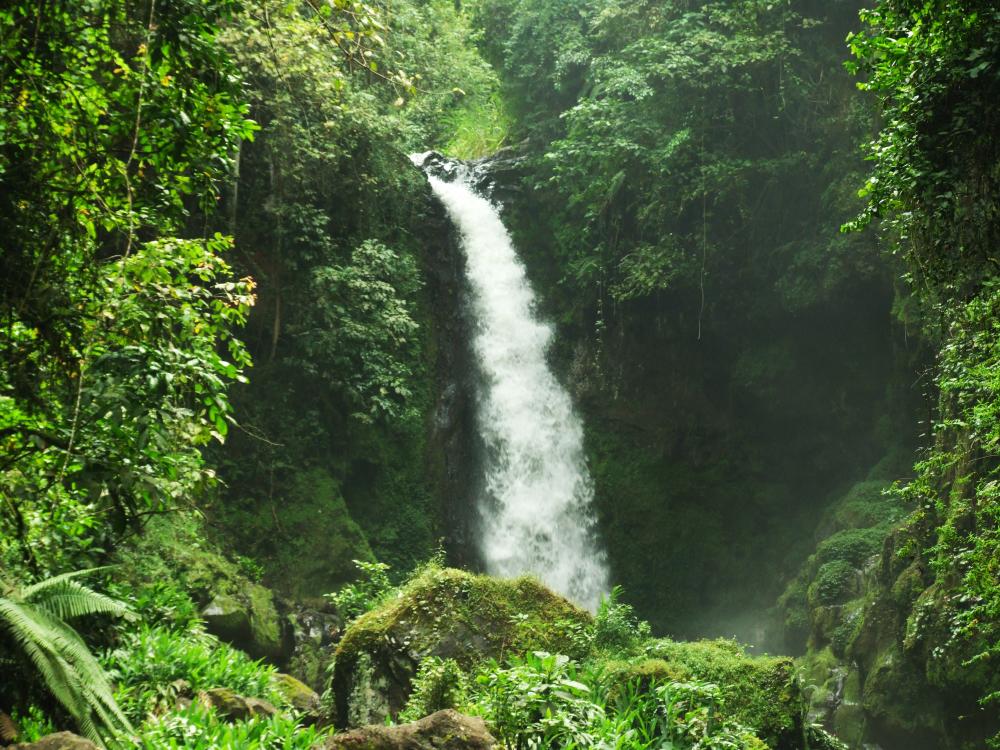 Wasserfall auf einer Wanderung