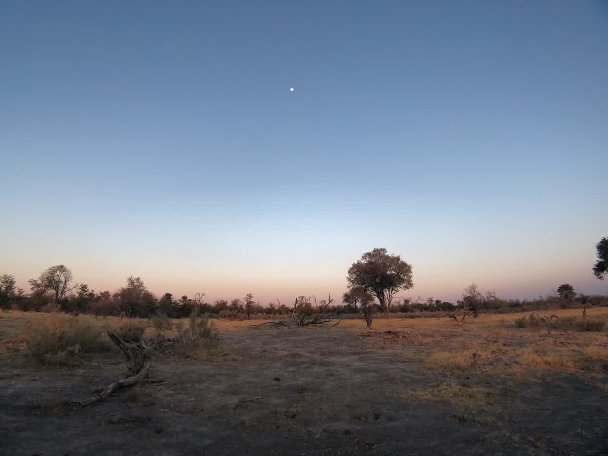 Sunset over Makgadikgadi