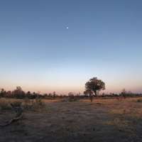 Sunset over Makgadikgadi