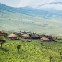 Masai Dorf im Ngorongoro Schutzgebiet