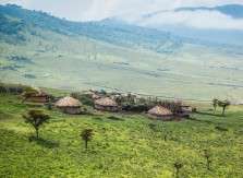 Masai Dorf im Ngorongoro Schutzgebiet