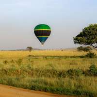 Ballon Safari über der Savanne