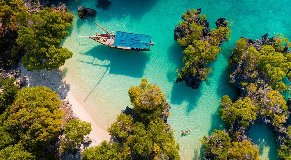 Pamunda Island in Sansibar