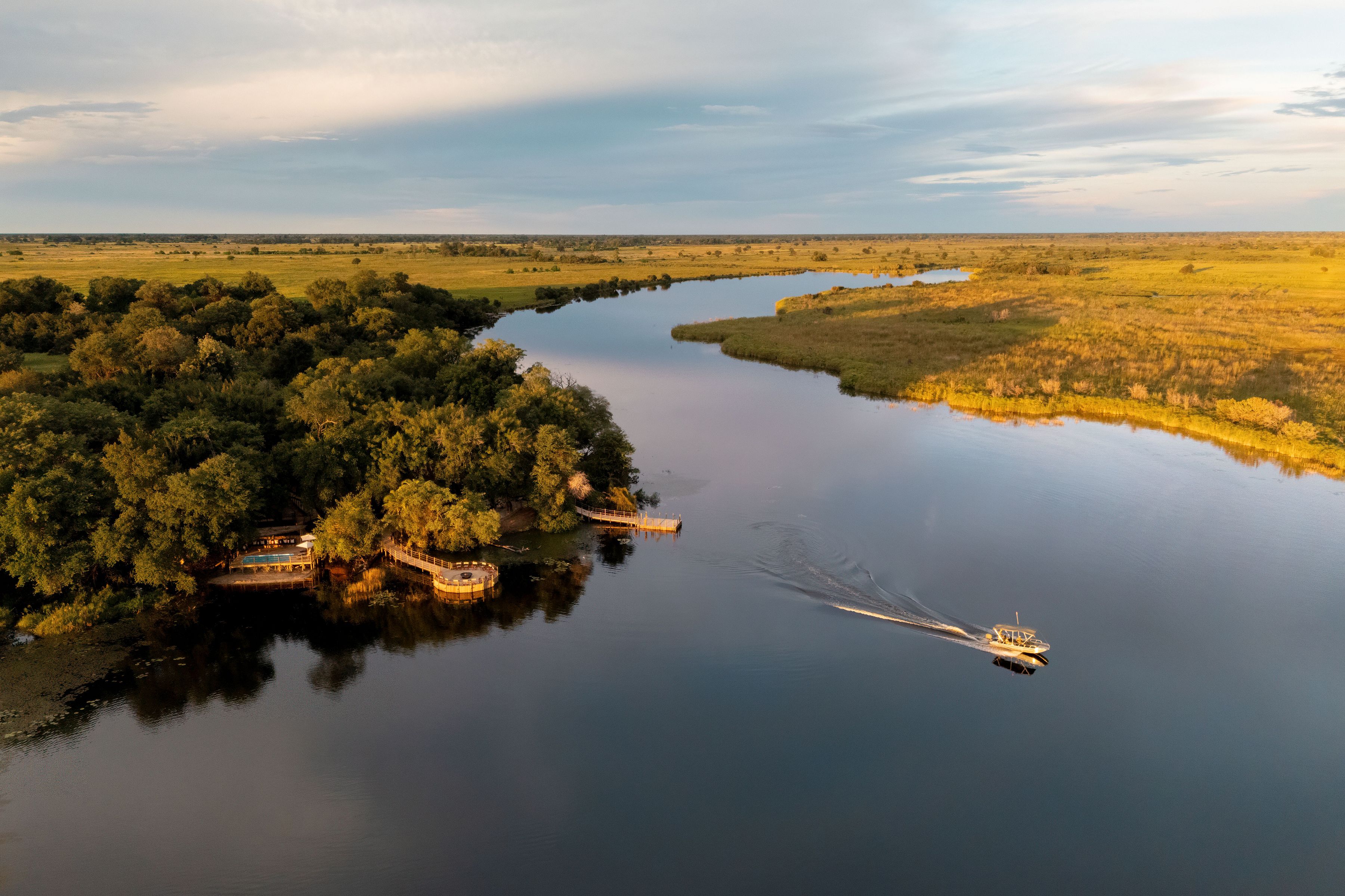 Boat safari in the Okavango Delta